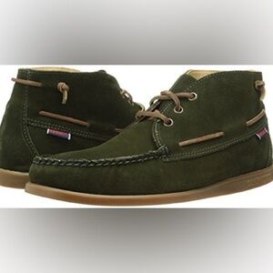 Sebago Men's Campsides 360 Mid Chukka Boot Moccasin Suede Green | Size 10